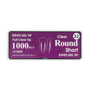 DND Gel Tip Full Clear Tip 1000pcs Round - Global Beauty Supply, LLC