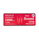 DND Gel Tip Full Clear Tip 1000pcs Round - Global Beauty Supply, LLC
