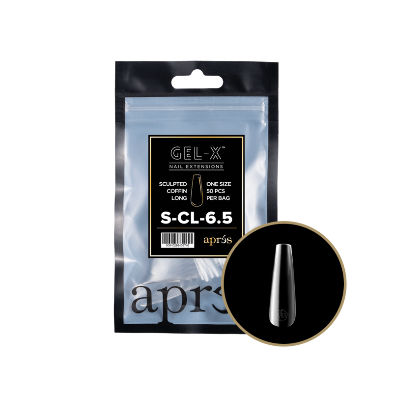 Apres Gel-X Sculpted Coffin Long Refill (50pcs) - Size 6.5