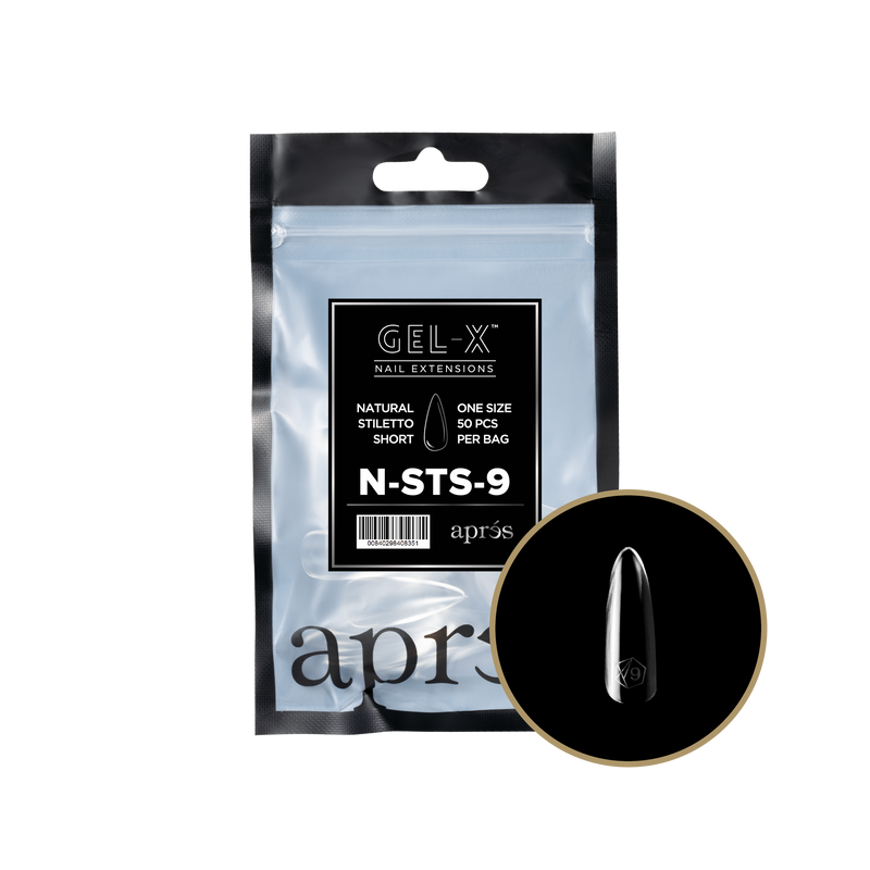 Apres Gel-X Natural Stiletto Short Refill (50pcs) - Size 9