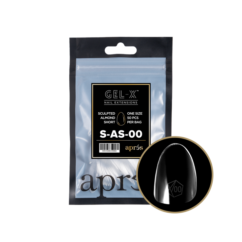 Apres Gel-X Sculpted Almond Short Refill (50pcs) - Size 00