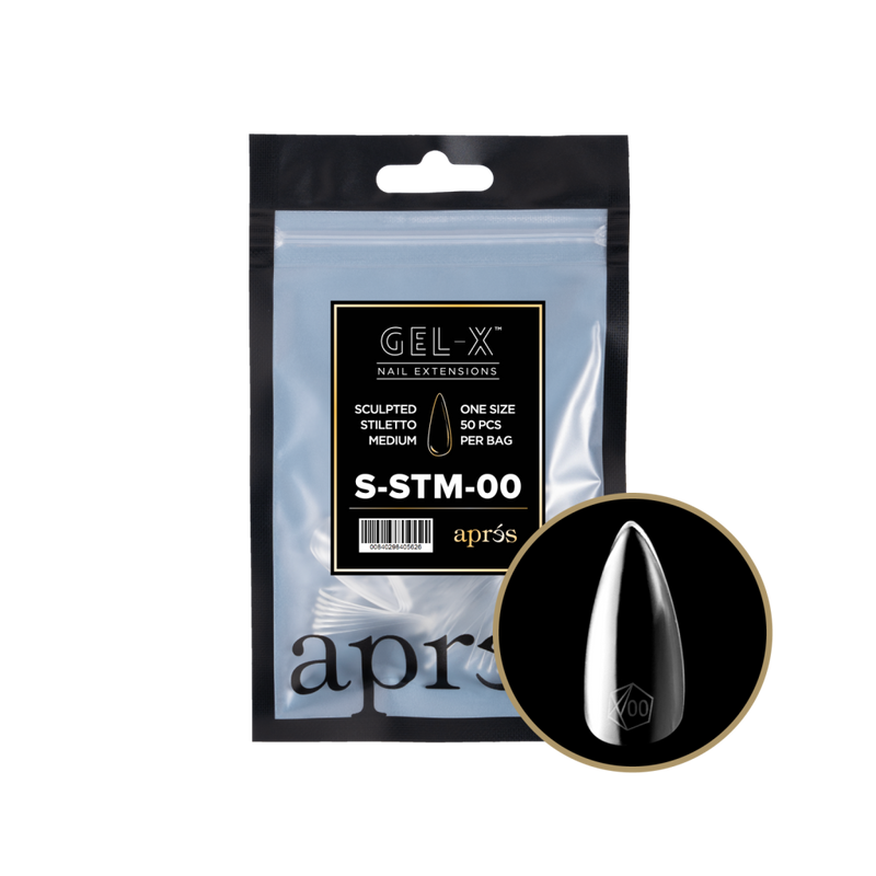 Apres Gel-X Sculpted Stiletto Medium (50pcs) - Size 00