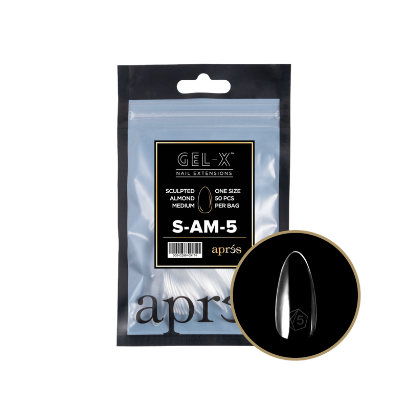 Apres Gel-X Sculpted Almond Medium Refill (50pcs) - Size 5