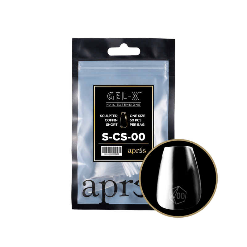 Apres Gel-X Sculpted Coffin Short Refill (50pcs) - Size 00