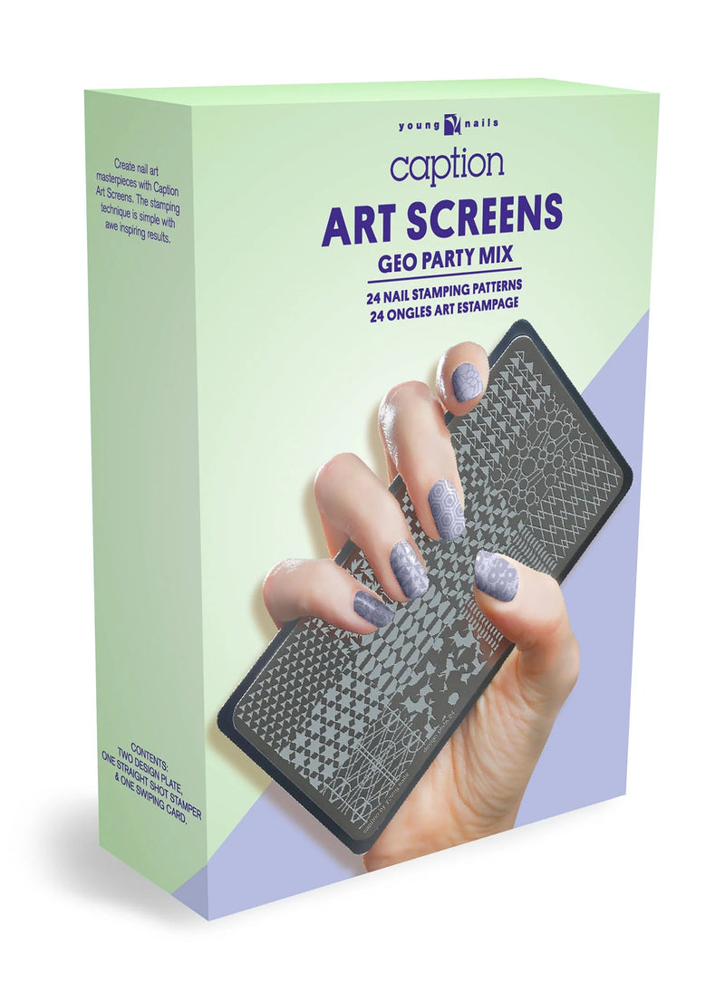 YN - Young Nails Caption Art Screens - Geo Party Mix