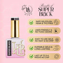 HyBa Beauty Super Black Gel Polish 20mL / .67oz