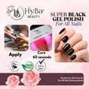 HyBa Beauty Super Black Gel Polish 20mL / .67oz