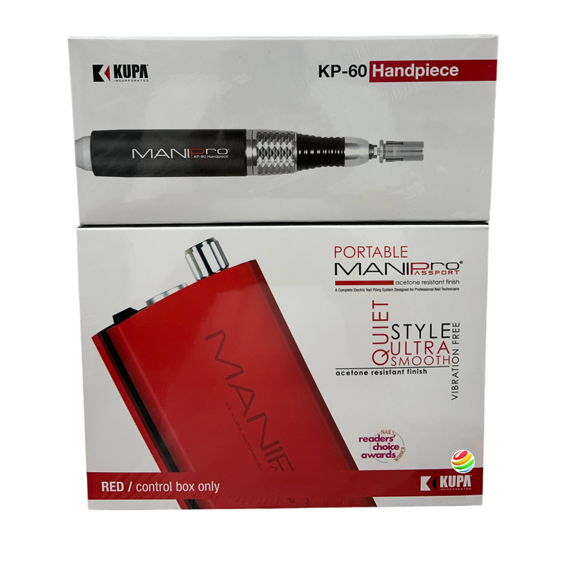 Kupa Manipro Passport Red with KP-60 Handpiece Nail Drill