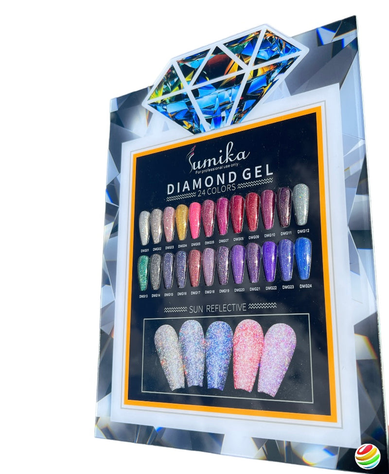 Sumika Gel Set Diamond Gel Sun Reflective Collection 24pcs