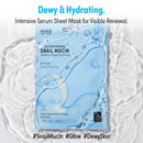 Kiss New York Glow Skin Renewal Snail Mucin Intensive Serum Sheet Mask (6 Sheets)