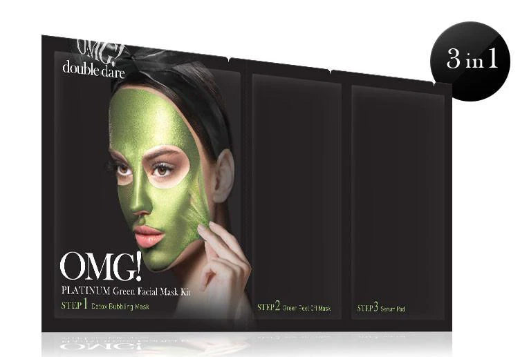 Double Dare - OMG! 3 IN 1 Facial Mask Kit "Platinum Green"
