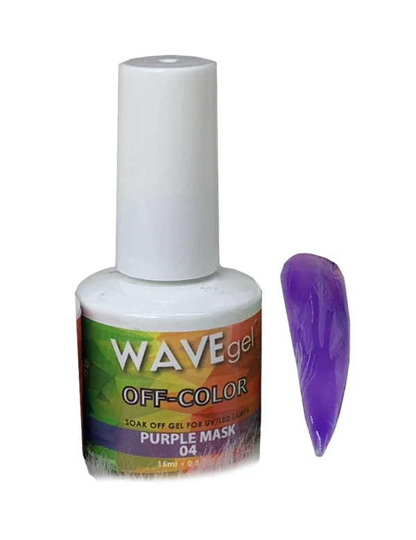 Wave Gel Off-Color Gel Polish .5oz - Purple Mask