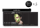 Double Dare - OMG! 3 IN 1 Facial Mask Kit "Platinum Green" 5PCs