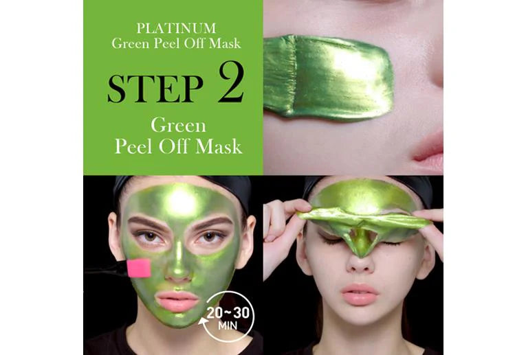Double Dare - OMG! 3 IN 1 Facial Mask Kit "Platinum Green"