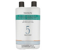 Nioxin - System 5 Cleanser and Scalp Therapy Liter Duo 33.8oz for Medium to Coarse Hair / Normal to Thin-Looking, Chemically Treated