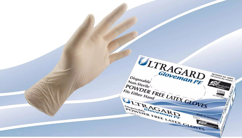 ULTRAGARD - Gloveman PF Powder Free Latex Gloves 100PCs - Extra Small