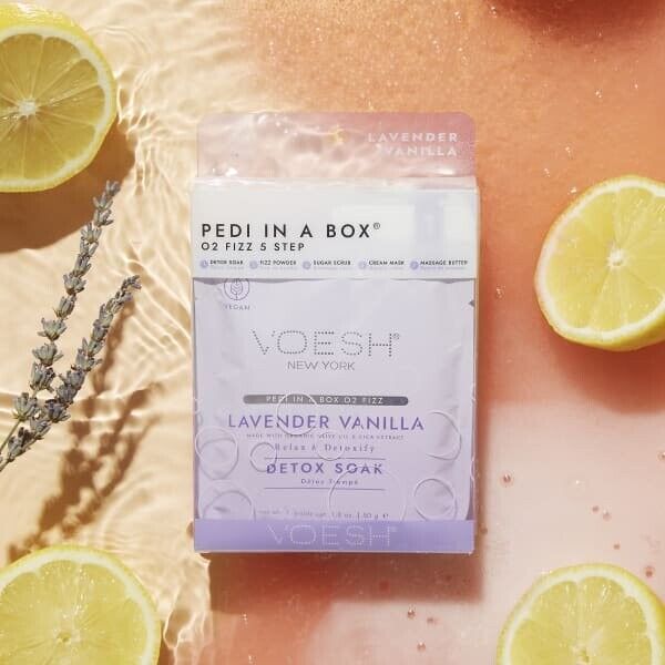 Voesh - Pedi in a Box O2 Fizz 5 Step Lavender Vanilla
