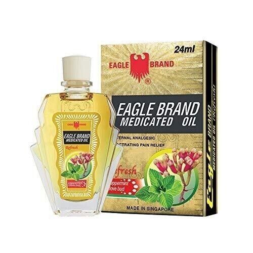 Eagle Brand Medicated Oil 12-pc (One Dozen) - Dau Gio Vang 24mL ((Lốc 24ml x12 chai)