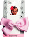 Mia Girl - Grosgrain Bow Barrette "Light Pink" 1PC #00336