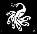 G Body Art - Peacock 2 Stencils