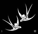 G Body Art - Twin Swallows 2 Stencils