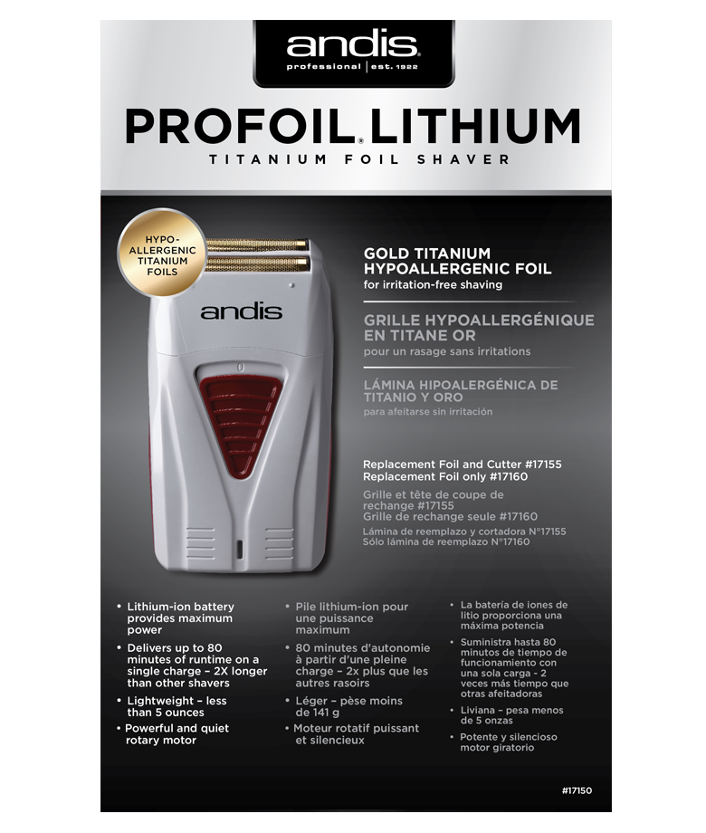 Andis ProFoil Lithium Titanium Foil Shaver