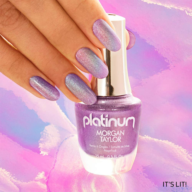 Morgan Taylor Platinum Nail Lacquer It's Lit! - .5oz - 3110291