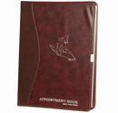 Daniel Stone 4-Column Refillable Leather Appointment Book, Burgundy-Brown 200-Pages