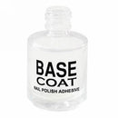 Empty Printed Base Coat Bottle with Cap & Brush - Clear