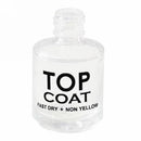 Empty Printed Top Coat Bottle with Cap & Brush