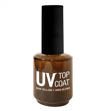 Empty Printed UV Top Coat Bottle with Cap & Brush