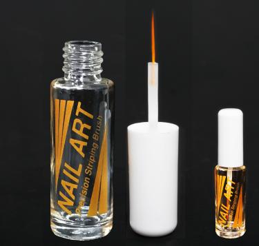 Empty Printed Nail Art Bottle with Cap & Brush