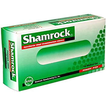 Shamrock Vinyl Examination Gloves - Powder-Free - Box of 100