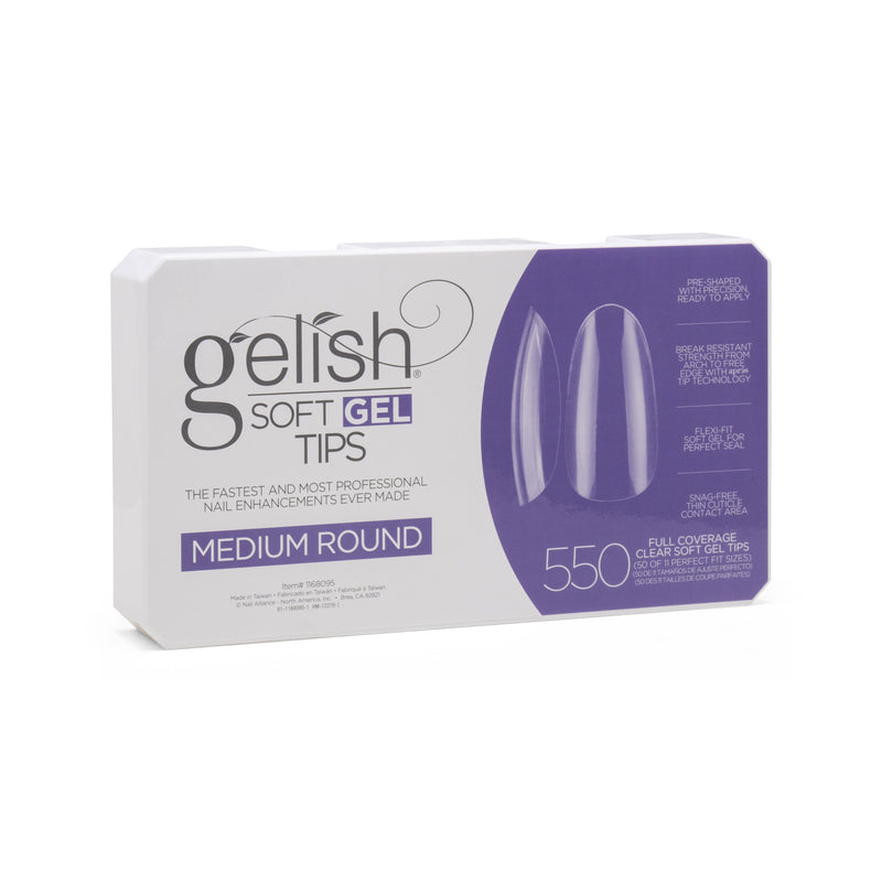 Gelish Soft Gel Medium Round Tips (550CT)