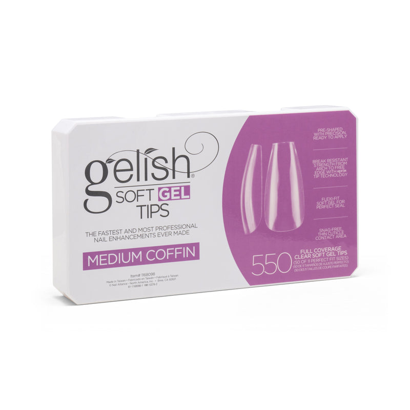 Gelish Soft Gel Medium Coffin Tips (550CT)