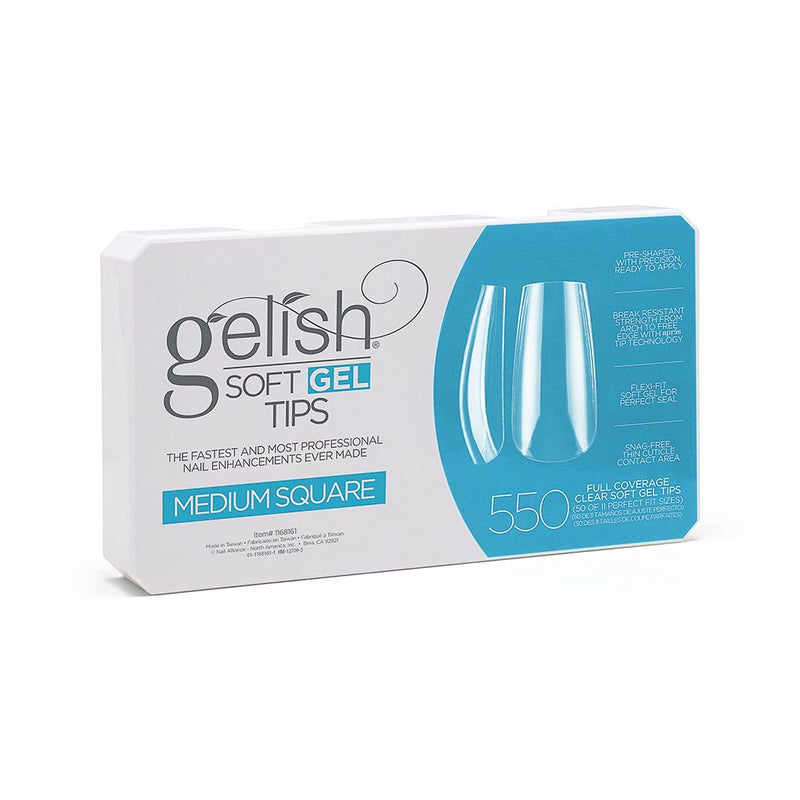 Gelish Soft Gel Medium Square Tips (550CT)