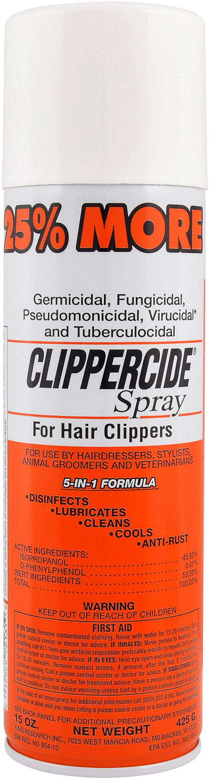 Clippercide 72130 Aerosol Spray, 15 Ounce