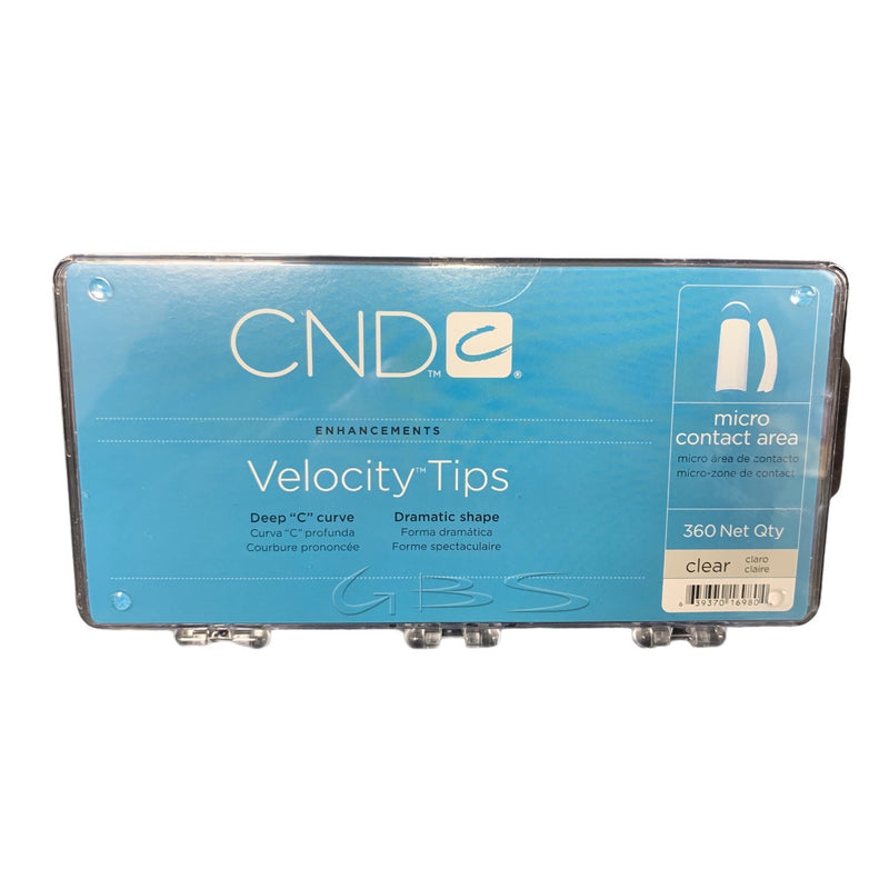 CND Creative Nail Design Velocity Tips CLEAR 360/box