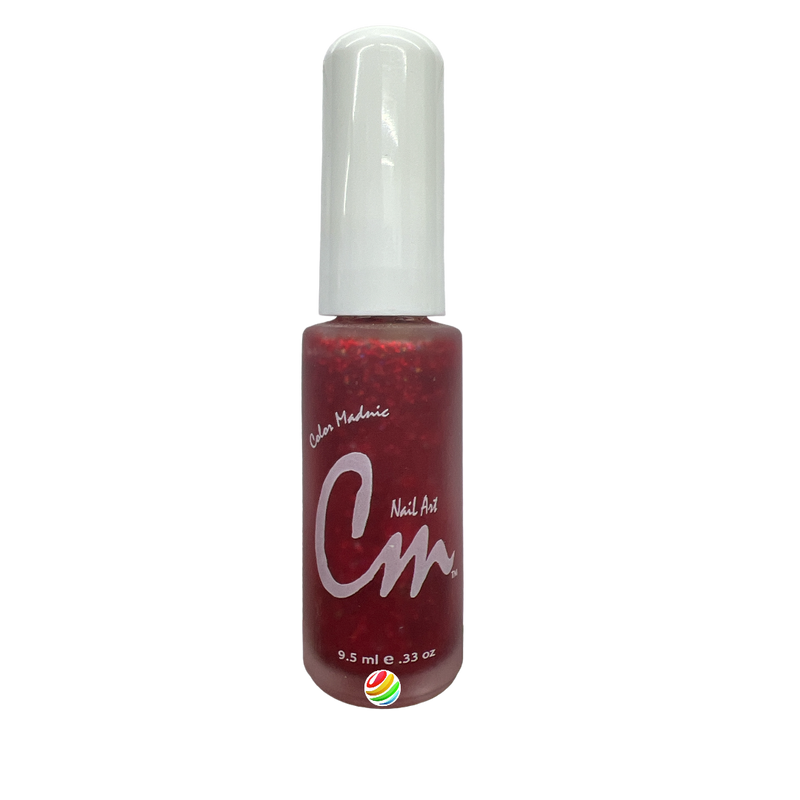 CM Nail Art - Striping Nail Art NA21 - Red Glitter