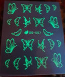 Butterflies Nail Sticker 9219-Glow in the Dark