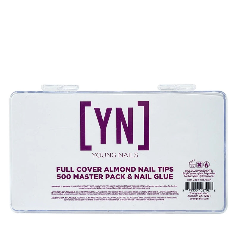 YN - Young Nails Full Cover Almond Tips 500 Master Pack