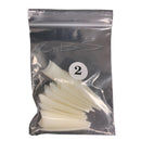 Stiletto NATURAL Straight Nail Tips 50ct/bag