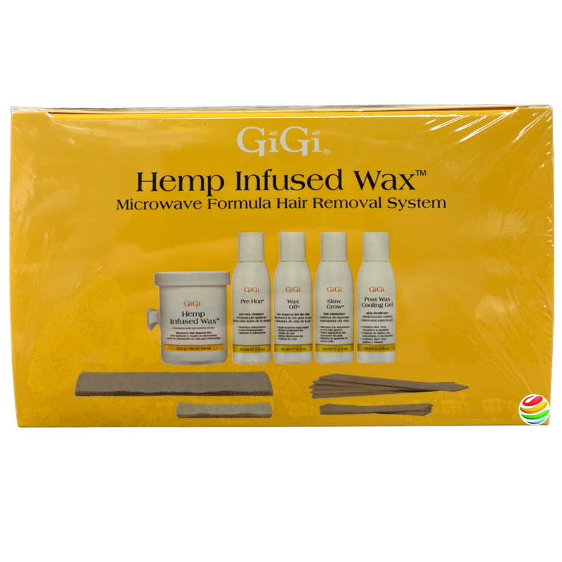 GiGi Hemp Infused Wax Microwave Formula Hair Removal System Complete Microwave Kit