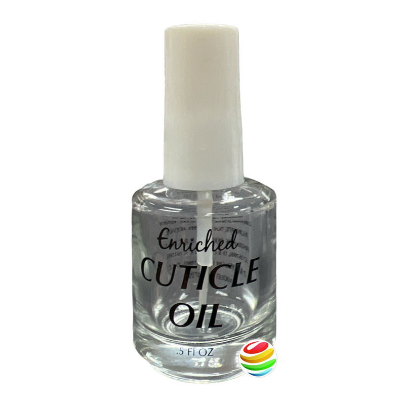 Empty Printed Cuticle Oil Bottle with Cap & Brush