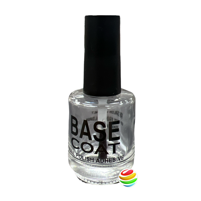 Empty Printed Base Coat Bottle with Cap & Brush