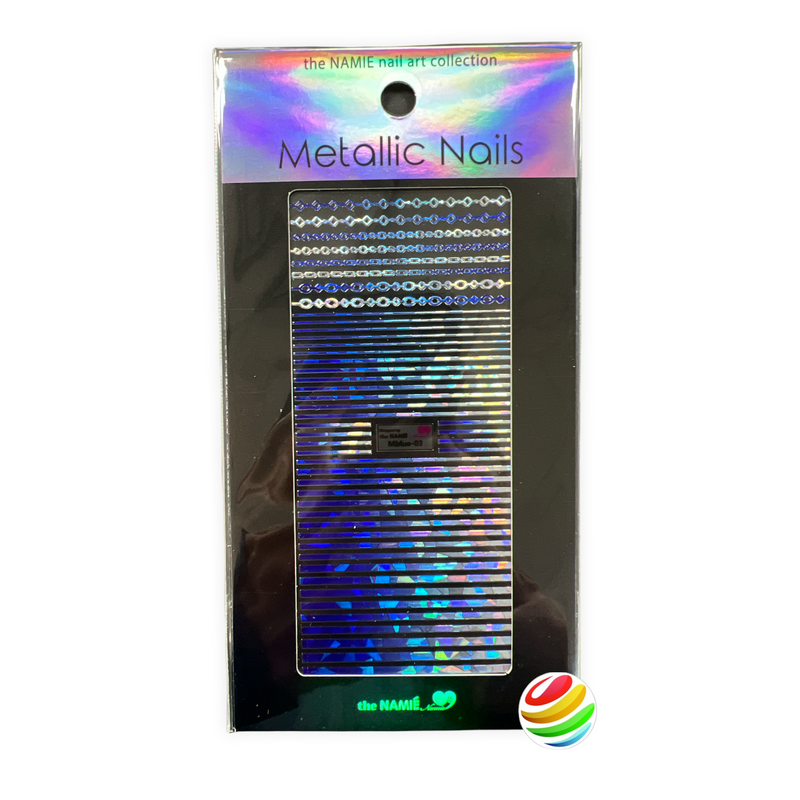 the NAMIE Metallic Nail Sticker Mblue-03