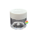 Clear PVC Thick Wall Jar 1/4 oz with White Lid - Global Beauty Supply, LLC