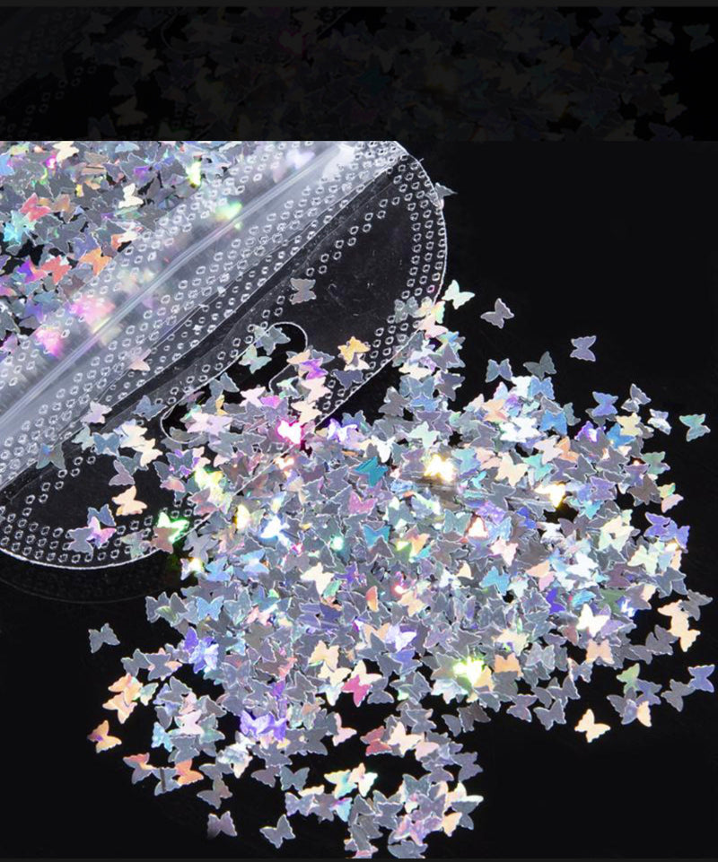 Nail Art Butterfly Laser Holographic Confetti 9194