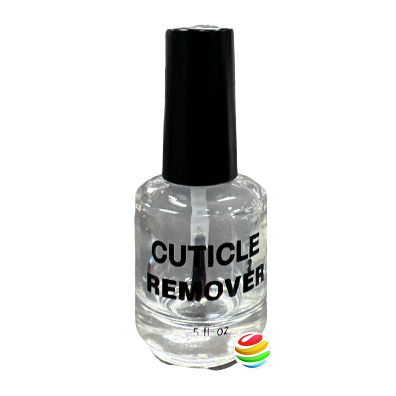 Empty Printed Cuticle RemoverBottle with Cap & Brush