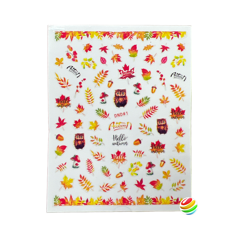 Thanksgiving & Autumn Nail Stickers Set 1,2,& 3